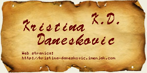 Kristina Danesković vizit kartica